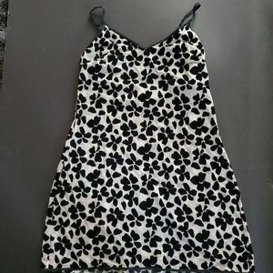 Victoria’s Secret Black Beige Floral Burnout Sheer Lingerie Nightie Medium